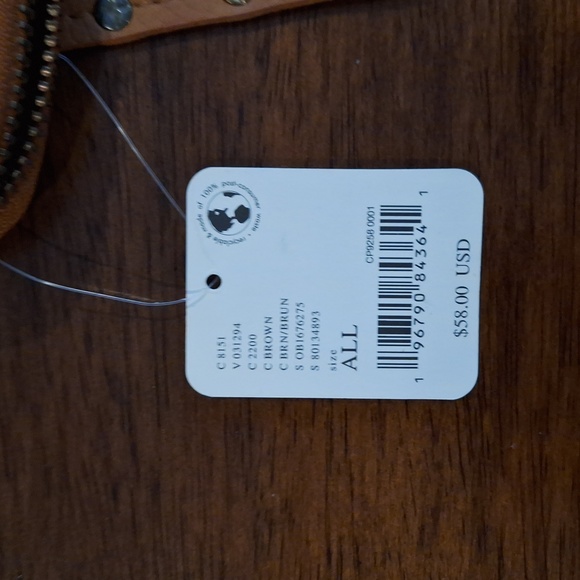 Free People Brown Vegan Wallet / Wristlet by Free People with Decorative Zipper - Picture 3 of 7